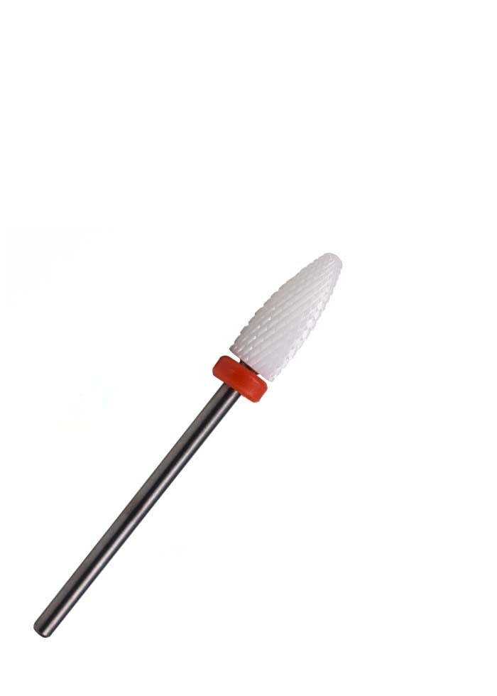 Flame Ceramic Nail Drill Bit. Red image 0